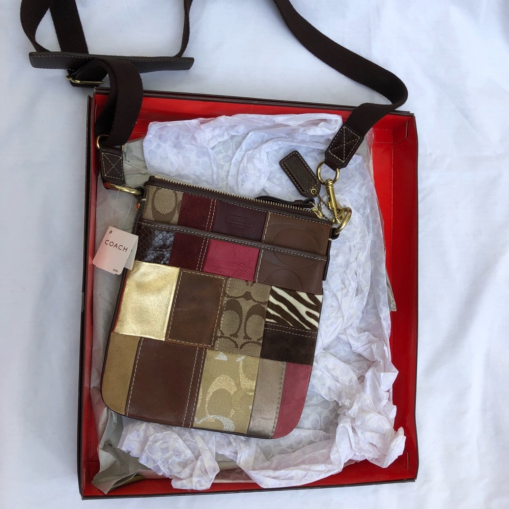 COACH patchwork messenger cross body
